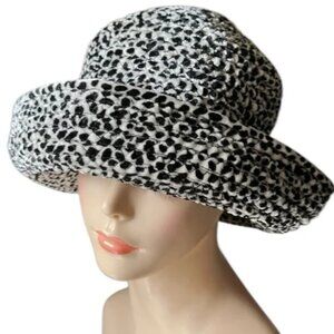BETMAR Animal Print Velour Turned Up Kettle Brim Hat Cheetah